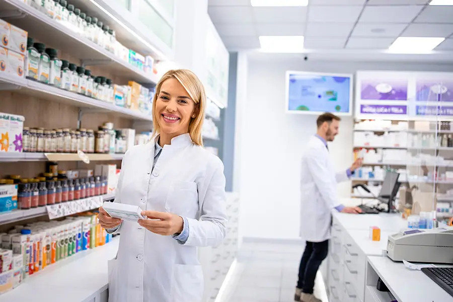 A happy pharmacist