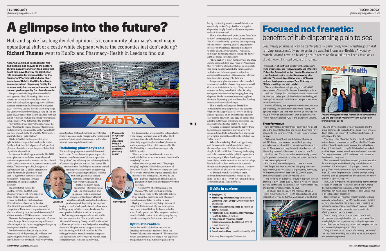 Pharmacy Magazine article April 26